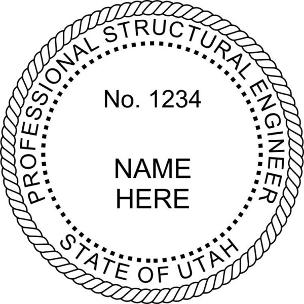 UTAH Pre-inked Professional Structural Engineer Stamp