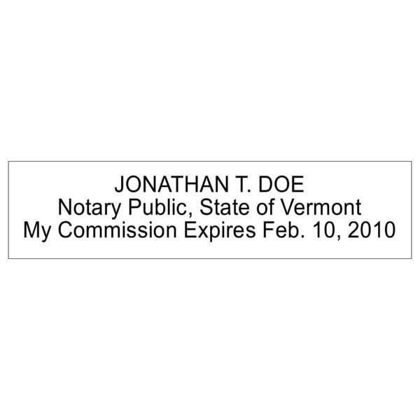 VERMONT Notary Stamp