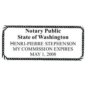 WASHINGTON Notary Stamp