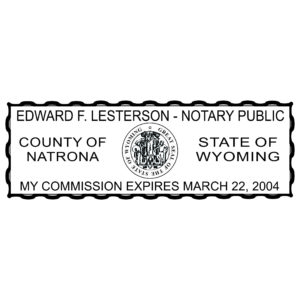WYOMING Notary Stamp