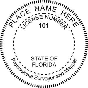FLORIDA Pre-inked Professional Surveyor and Mapper Stamp