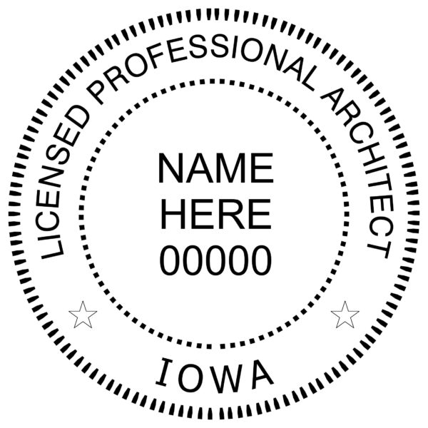 IOWA Licensed Professional Architect Stamp