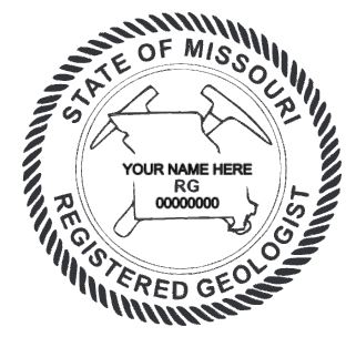 MISSOURI Pre-inked Registered Geologist Stamp