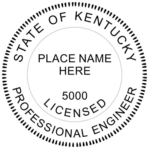 KENTUCKY Licensed Professional Engineer Digital Stamp File