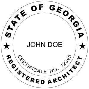 GEORGIA Trodat Self-inking Registered Architect Stamp
