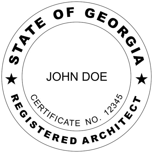 GEORGIA Registered Architect Stamp