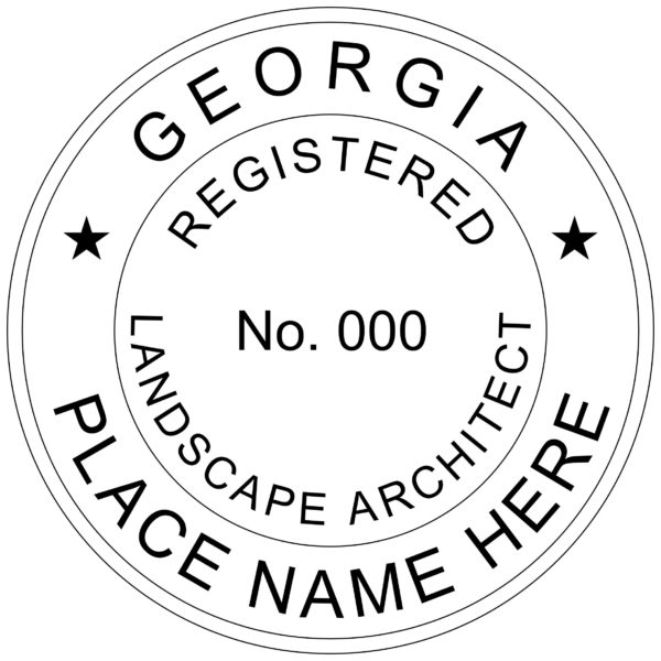GEORGIA Pre-inked Registered Landscape Architect Stamp