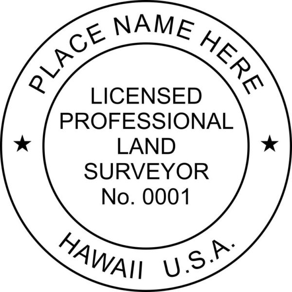 HAWAII Licensed Professional Land Surveyor Digital Stamp File