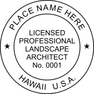 HAWAII Trodat Self-inking Licensed Registered Landscape Architect Stamp