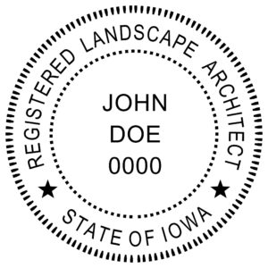 IOWA Trodat Self-inking Registered Landscape Architect Stamp