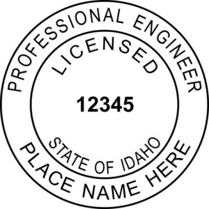 IDAHO Pre-inked Professional Engineer Stamp