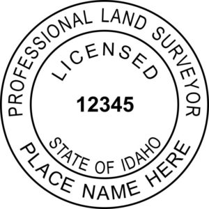 IDAHO Pre-inked Professional Licensed Land Surveyor Stamp