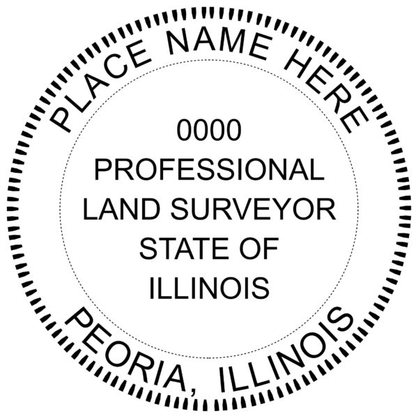 ILLINOIS Pre-inked Professional Land Surveyor Stamp