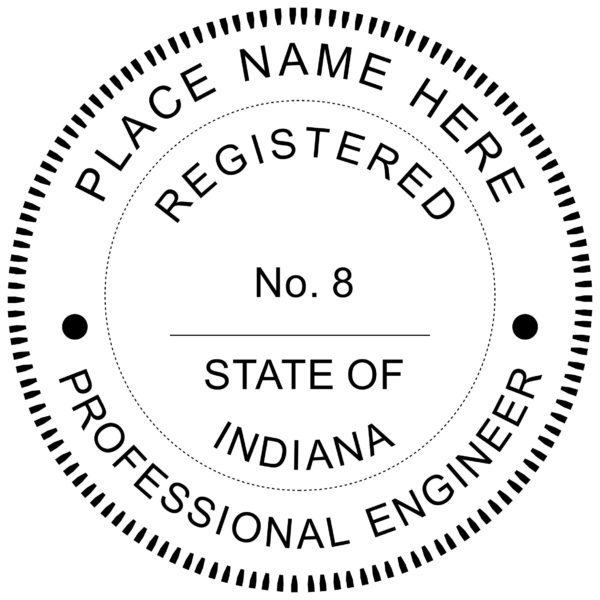 INDIANA Pre-inked Registered Professional Engineer Stamp