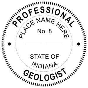 INDIANA Professional Geologist Stamp