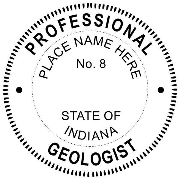INDIANA Pre-inked Professional Geologist Stamp