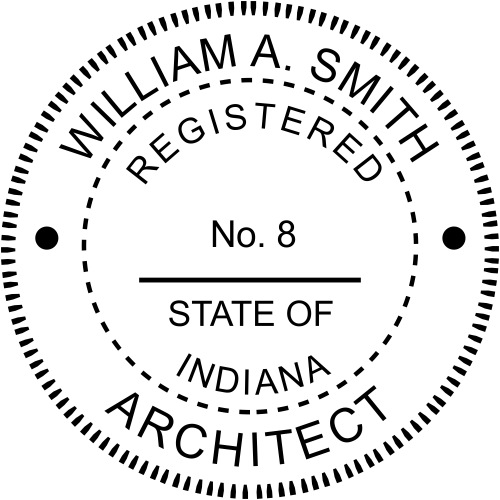 INDIANA Trodat Self-inking Registered Professional Architect Stamp