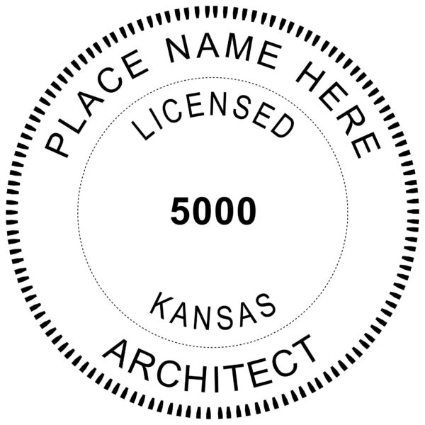 KANSAS Licensed Architect Stamp