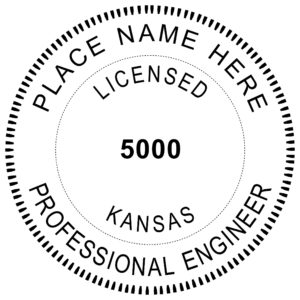 KANSAS Pre-inked Licensed Professional Engineer Stamp