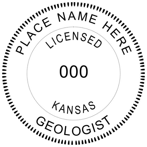 KANSAS Pre-inked Licensed Geologist Stamp