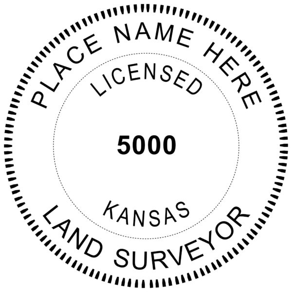 KANSAS Pre-inked Licensed Land Surveyor Stamp
