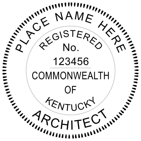 KENTUCKY Pre-inked Registered Architect Stamp