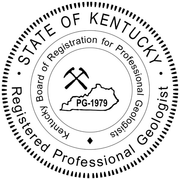 KENTUCKY Pre-inked Registered Professional Geologist Stamp