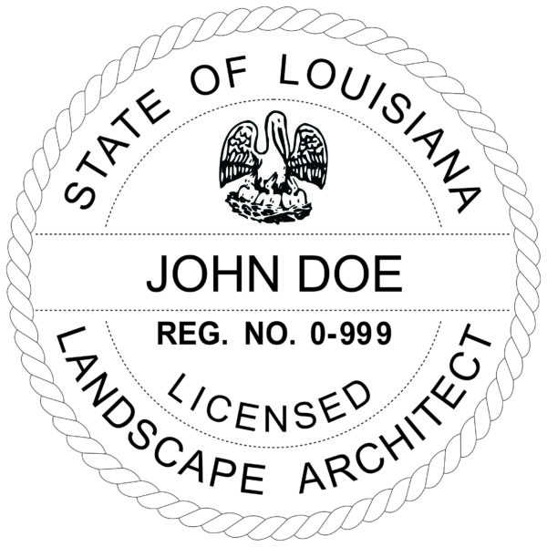 LOUISIANA Licensed Landscape Architect Stamp