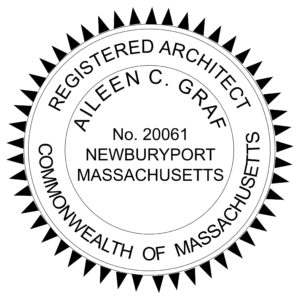 MASSACHUSETTS Pre-inked Registered Architect Stamp