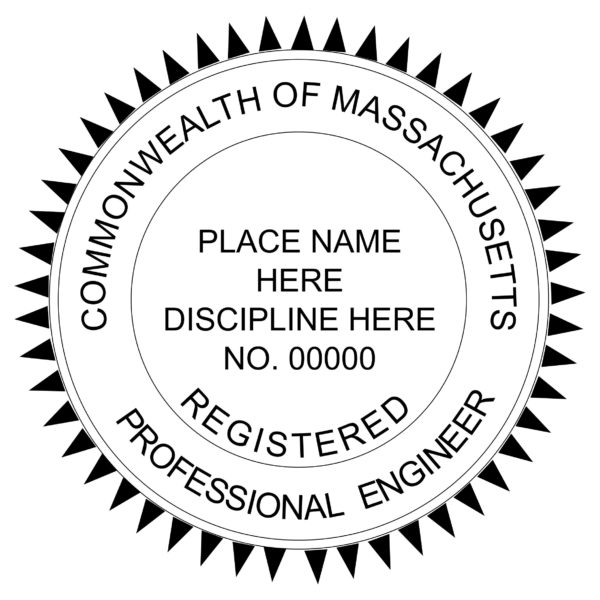 MASSACHUSETTS Registered Professional Engineer Digital Stamp File