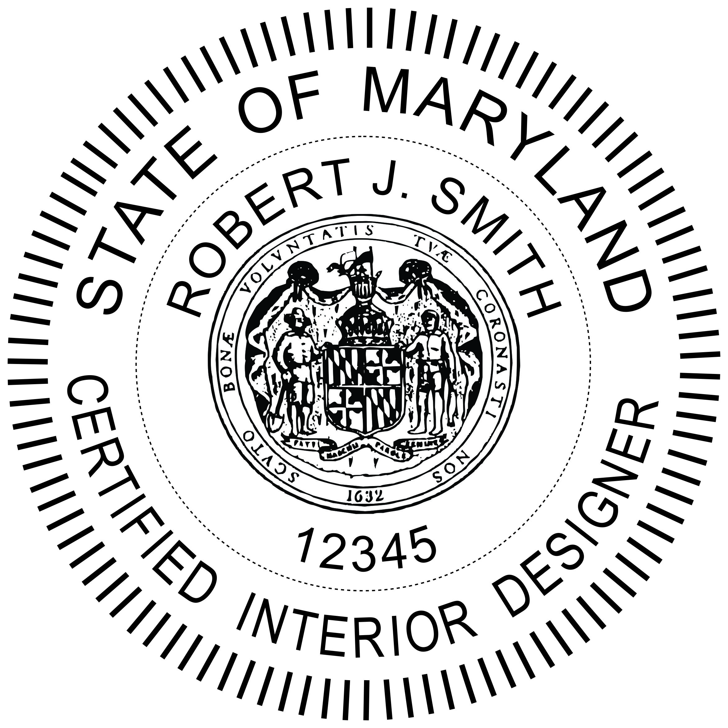 Maryland Certified Interior Designer Stamp