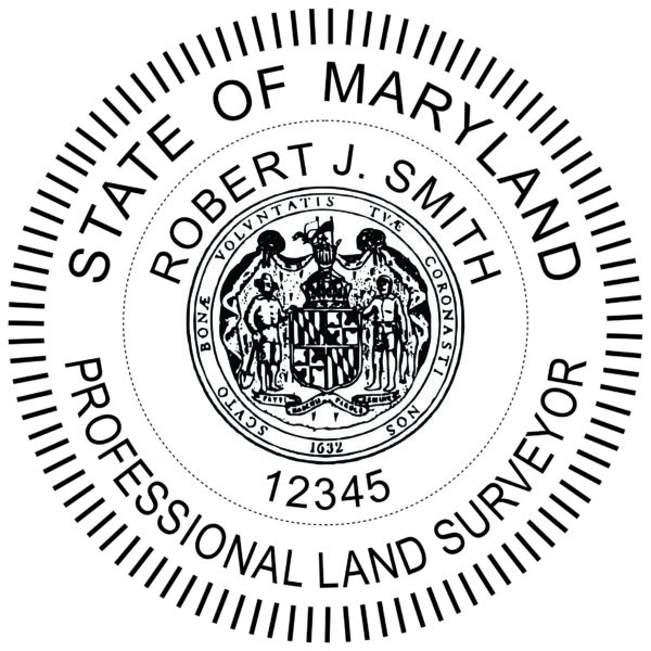 MARYLAND Pre-inked Professional Land Surveyor Stamp