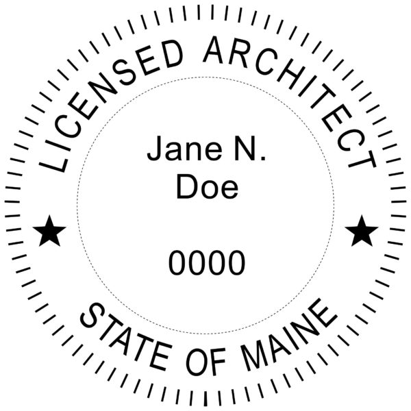 MAINE Pre-inked Licensed Architect Stamp