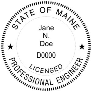 MAINE Licensed Professional Engineer Digital Stamp File