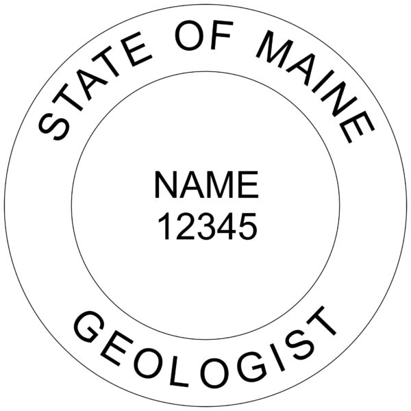MAINE Pre-inked Geologist Stamp