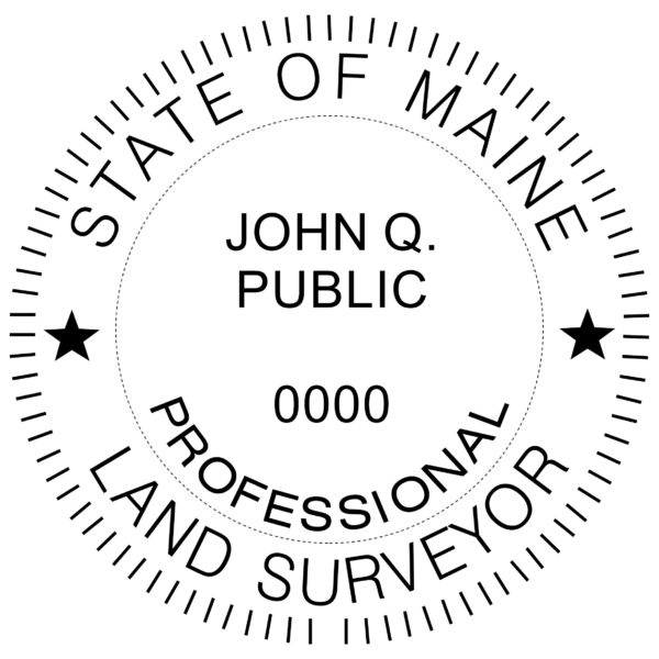 MAINE Pre-inked Professional Land Surveyor Stamp
