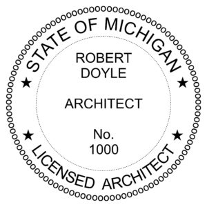 MICHIGAN Trodat Self-inking Licensed Architect Stamp