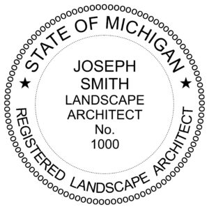 MICHIGAN Trodat Self-inking Registered Landscape Architect Stamp