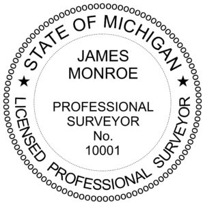 MICHIGAN Licensed Professional Surveyor Stamp