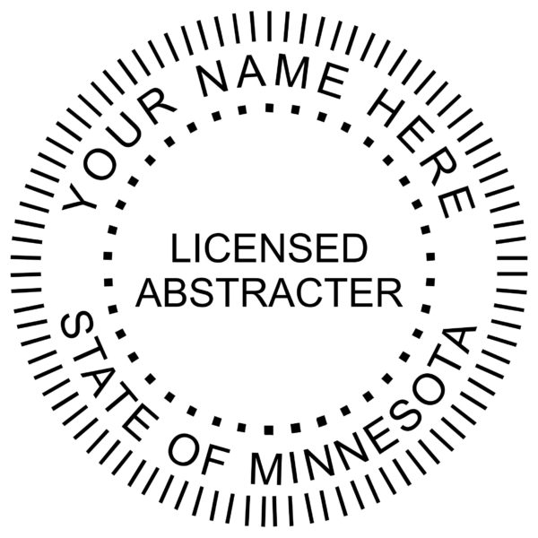 MINNESOTA Licensed Abstracter Stamp