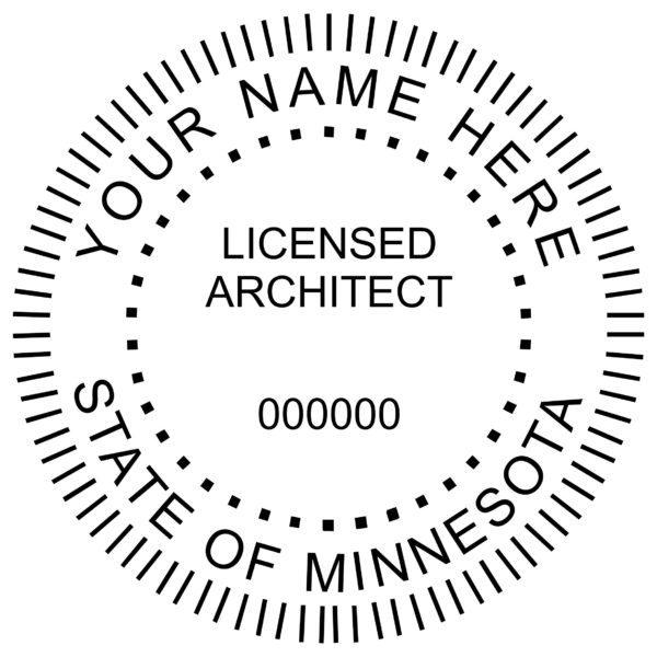 MINNESOTA Pre-inked Licensed Landscape Architect Stamp