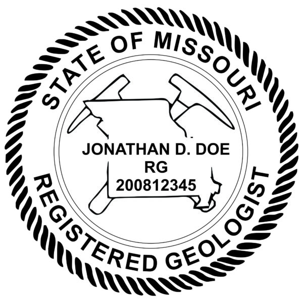 MISSOURI Trodat Self-inking Registered Geologist Stamp