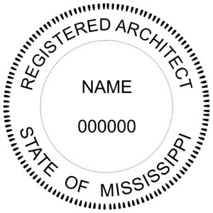 MISSISSIPPI Trodat Self-inking Registered Architect Stamp