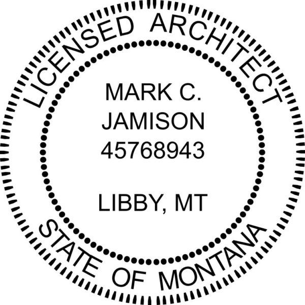 MONTANA Pre-inked Licensed Architect Stamp
