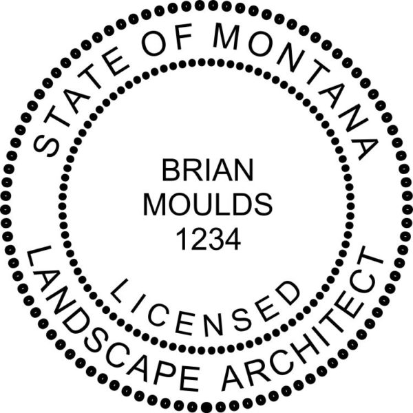 MONTANA Licensed Landscape Architect Digital Stamp File