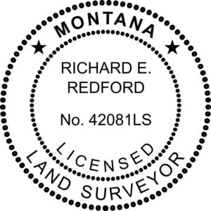 MONTANA Pre-inked  Licensed Land Surveyor Stamp