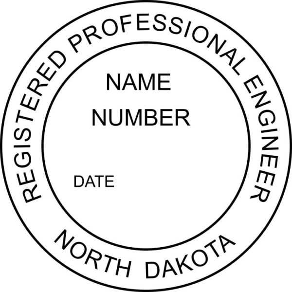 NORTH DAKOTA Pre-inked Registered Professional Engineer Stamp