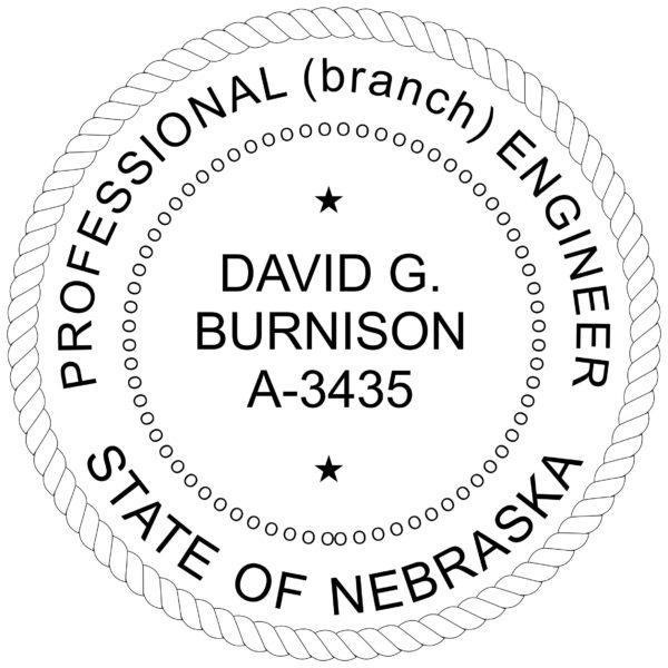 NEBRASKA Pre-inked Professional Engineer Stamp