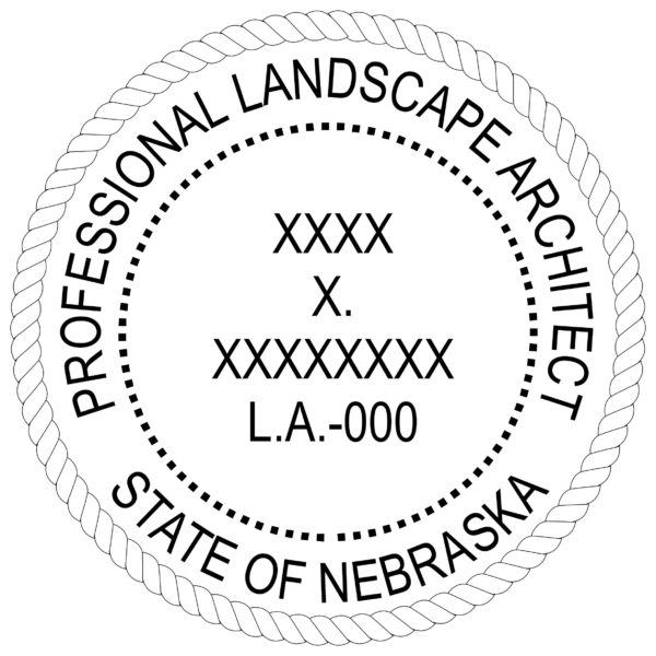 NEBRASKA Pre-inked Professional Landscape Architect Stamp