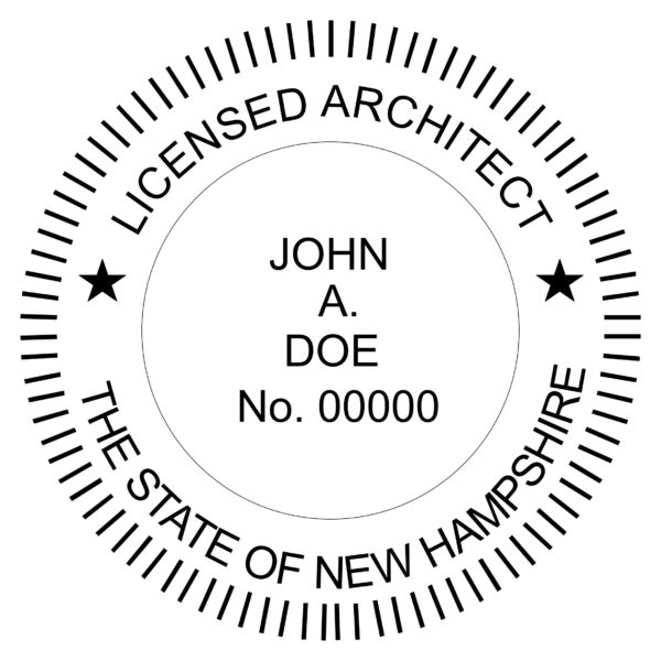 NEW HAMPSHIRE Trodat Self-inking Licensed Architect Stamp